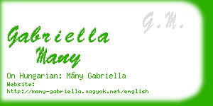 gabriella many business card