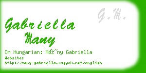 gabriella many business card